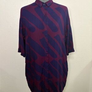 Marimekko Purple and Burgundy Dress